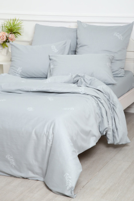 Пододеяльник сатин Нежность-компаньон серый