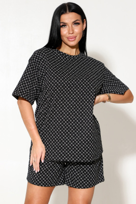 123 Пижама женская шорты черный